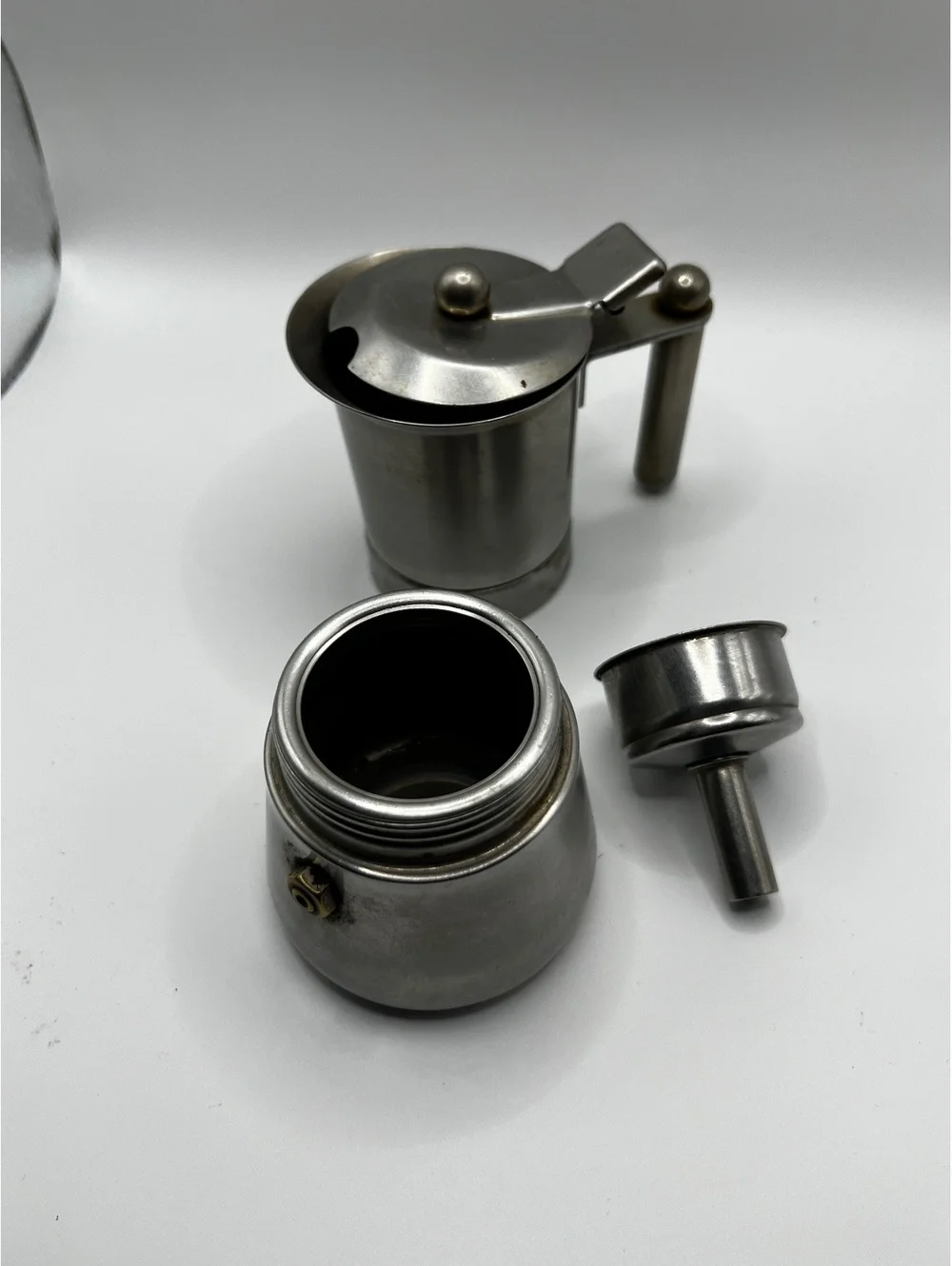 Vintage 18-10 Stainless Steel Single Cup Espresso Maker Made in Italy